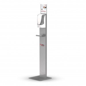 Touch-Free Dispenser Stand - Silver Image 1
