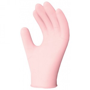 Pink Nitrile Gloves (3 mil) - Large Image 1