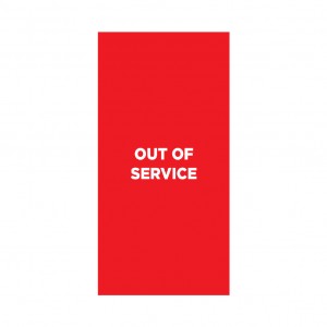 Urinal 'Out of Service' Decal - 48 x 24 Image 1
