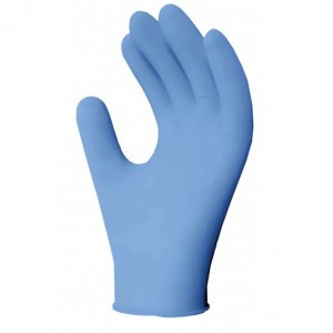 Blue Nitrile Gloves (4 mil) - Large Image 1