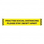 Social Distancing 'Practise Social Distancing' Wall Decal - 24 x 4