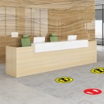 Social Distancing 'Stand Here' Floor Decal - 24 x 24 Image 2