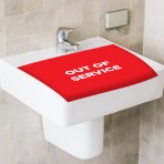 Sink 'Out of Service' Decal - 24 x 24 Image 2